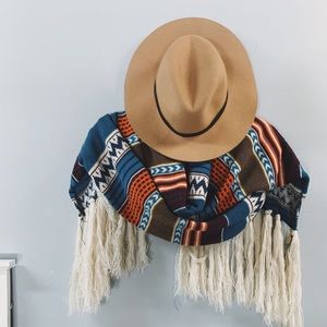 bohemian style hat and scarf